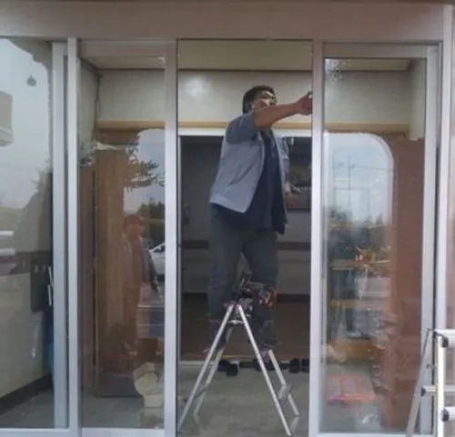 How to handle an automatic door that opens too fast or closes too slowly