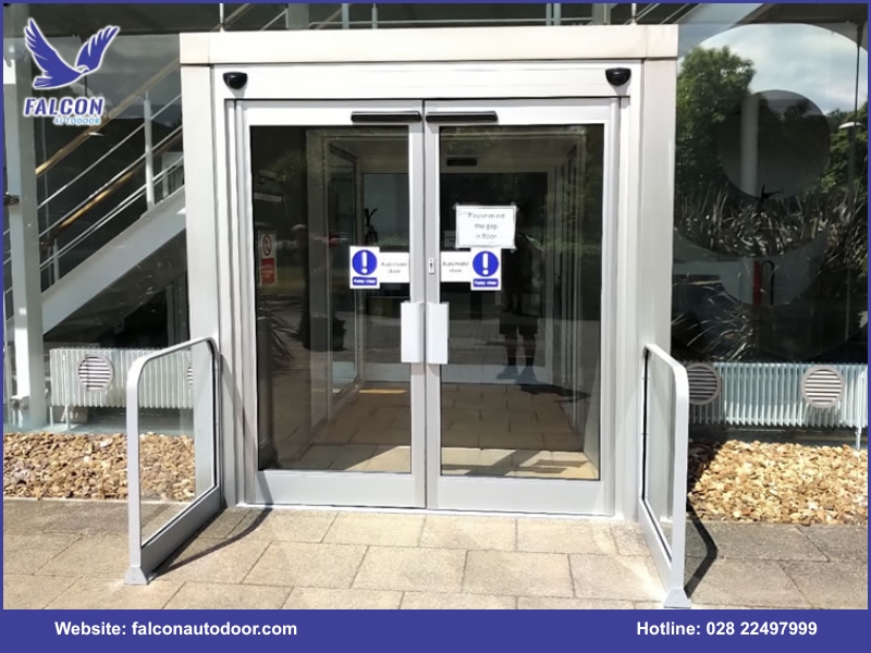 What is the Falcon automatic swing door?